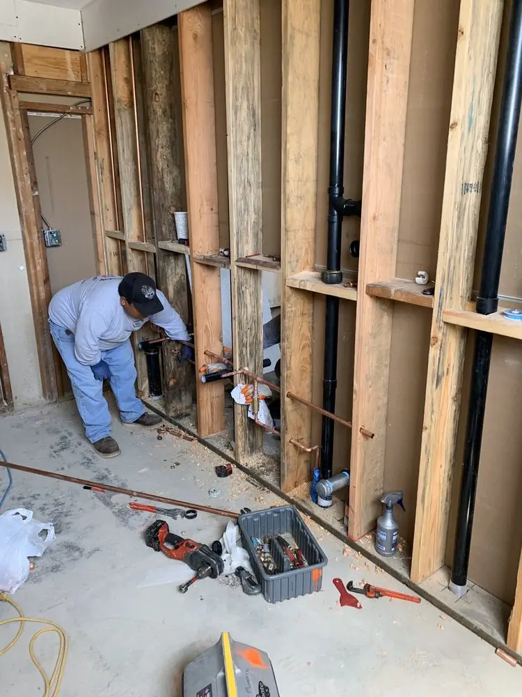 Commercial rough-in plumbing for Water Heater Replacement in Clarks Village